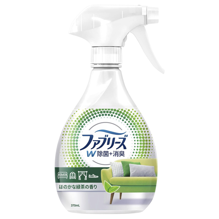 P&G]ファブリーズ 消臭スプレー 布用 Ｗ除菌 緑茶成分入り 370mL(除菌 消臭 車 布団 強力 最強 部屋 布用 ペット スプレー 緑茶)  健康エクスプレス