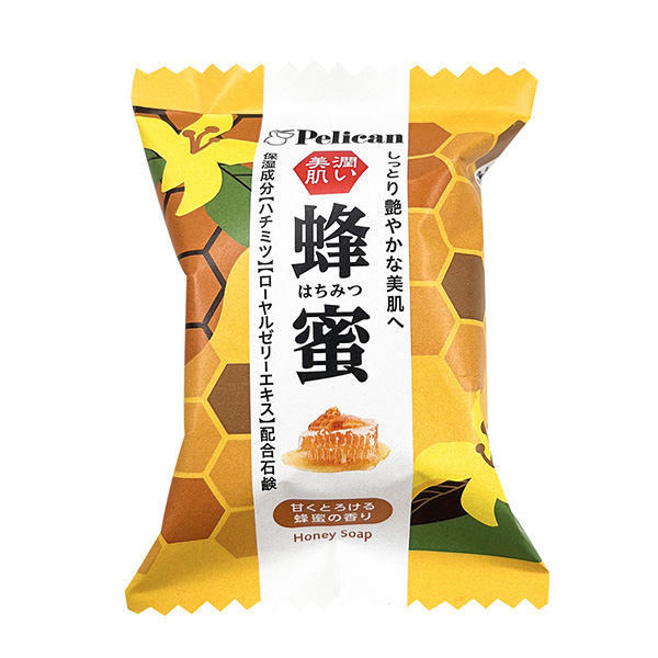 ペリカン石鹸]ファミリー石鹸蜂蜜 80g(固形石鹸 しっとり はちみつ