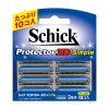 【ゆうパケット配送対象】Schick シック プロテクター3D シンプル替刃 10個入(剃刀 かみそり 髭剃り ひげそり)(ポスト投函 追跡ありメール便)