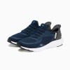 【送料無料】PUMA プーマ ユニセックス フレックス レース EASE IN ソフトライド イーズイン ワイド ランニングシューズ クラブ ネイビー/シャドー グレー/プーマ ホワイト (02) 30990102 脱ぎ履き楽楽 ハンズフリー ヒールカウンター