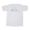 ファイテン PHITEN ユニセックス RAKUシャツSPORTS 半袖 ロゴ入り Tシャツ ホワイト×ロゴブルーグリーン 2XOサイズ 吸汗 JG395008