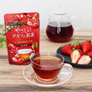 [日本緑茶センター]数量限定 やさしいデカフェ紅茶 プレミアム 国産苺 ティーバッグ 8袋入りx12個