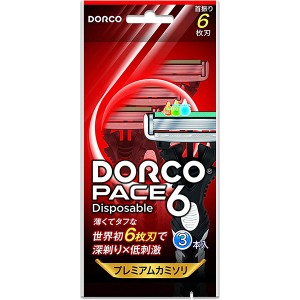 ドルコ PACE6 ディスポ 3個入り ( 6枚刃使い捨てカミソリ シェーバーホルダー替刃式 )