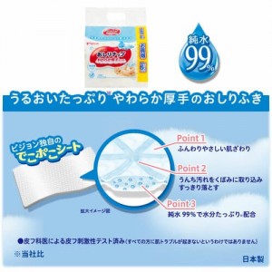 ピジョン おしりナップ やわらか厚手仕上げ 純水99％ おでかけ30枚2個入り