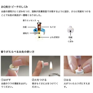 【ゆうパケット配送対象】せんねん灸 おＱ気分 ピーチ 60点入(ポスト投函 追跡ありメール便)