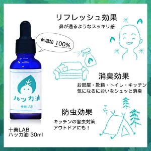 [ツーウェイワールド]十美LAB ハッカ油 30ml