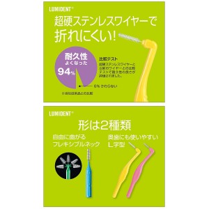 【数量限定・ゆうパケット送料無料】歯科医院専用 歯間ブラシ クルツァー ルミデント 歯間ブラシ I字型 CAD/CAM冠 5本入り Mサイズ(ウレタンコートワイヤー 抗菌キャップ付き セラミック ハイブリッドレジン)(ポスト投函 追跡ありメール便)