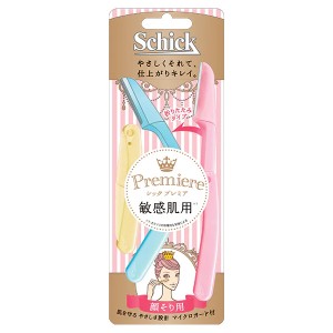 【ゆうパケット配送対象】Schick シック プレミア 敏感肌用 折りたたみタイプ Lディスポ(3本入)(女性用 顔そり 剃刀)(ポスト投函 追跡ありメール便)