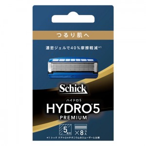 Schick シック ハイドロ5 プレミアム つるり肌へ 替刃 (8個入)(剃刀 かみそり 髭剃り ひげそり)