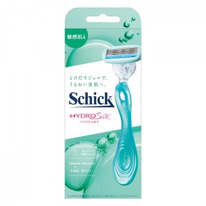 Schick シック ハイドロシルク 敏感肌用 ホルダー(刃付き+替刃1個)(女性用 顔そり 剃刀 かみそり 髭剃り ひげそり)