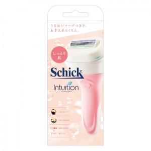 Schick シック イントゥイション しっとり肌 ホルダー(刃付き+替刃1個)(女性用 顔そり 剃刀 かみそり 髭剃り ひげそり)