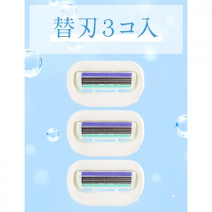 Schick シック イントゥイション もっちり肌 替刃(3個入)(女性用 顔そり 剃刀 かみそり 髭剃り ひげそり)