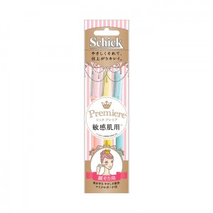 【ゆうパケット配送対象】Schick シック プレミア 敏感肌用 Lディスポ(3本入)(女性用 顔そり 剃刀 かみそり 髭剃り ひげそり)(ポスト投函 追跡ありメール便)