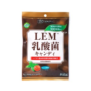 【ゆうパケット配送対象】[創健社]LEM乳酸菌キャンディ 63g(個包装込み)(飴 ハッカ味 喉の乾燥が気になる時 外出時)(ポスト投函 追跡ありメール便)