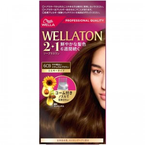 ウエラ (WELLA)ウエラトーン 2+1 ミルキー EX 6CB やや明るいナチュラルブラウン(おしゃれな白髪染め)[医薬部外品]