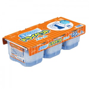 [エステー]ドライペットスキット 420mL×3個パック (除湿剤 置き型 どこでも置ける 湿気取り 防カビ)