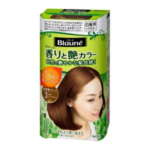 [花王]ブローネ 香りと艶カラー クリーム 3 明るいライトブラウン 80g [医薬部外品](白髪用 ヘアカラー クリーム セルフカラー)