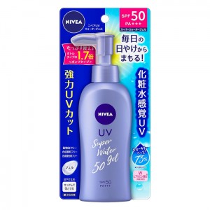 [花王]ニベアサン ウォータージェル SPF50/PA+++ ポンプタイプ スーパーウォータージェル 140g (顔・からだ用 UVケア ジェル 日焼け止め)