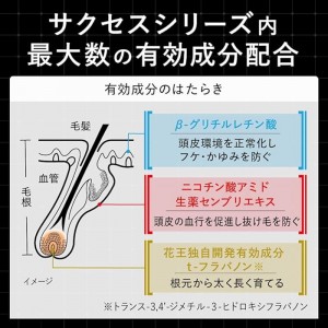 [花王]サクセス バイタルチャージ 薬用育毛剤 無香料 200ml[医薬部外品](育毛剤 男性 薄毛 抜け毛予防)