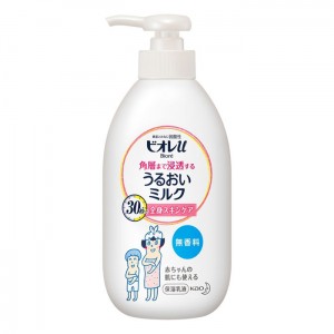 [花王]ビオレu 角層まで浸透する うるおいミルク 無香料 300ml (シアバター ワセリン配合 本体 ボディ 保湿ケア)