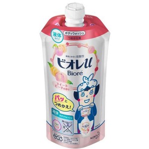 [花王]ビオレu ボディウォッシュ スイートピーチの香り つめかえ用 340ml(詰替 ボディソープ ボディシャンプー 弱酸性 液体タイプ Biore)