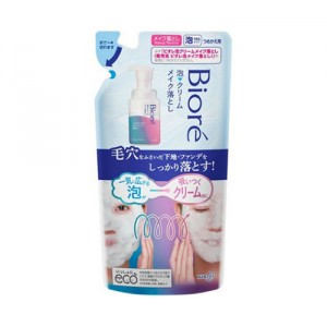 花王 ビオレ 泡クリームメイク落とし つめかえ用 170ml ［毛穴の下地・ファンデをしっかり落とす］[オイルフリー］［W洗顔不要］ クレンジング