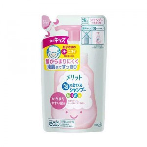 [花王]メリット泡で出てくる シャンプー キッズ からまりやすい髪用 つめかえ用 240mLシャンプー詰替え用