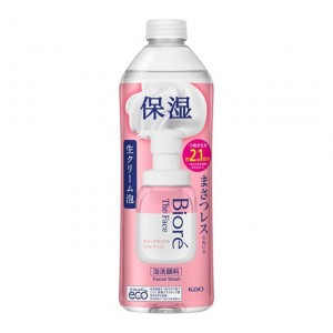 [花王]ビオレ ザフェイス 泡洗顔料 ディープモイスト 詰替え用 ホワイトサボンの香り 340ml (泡洗顔 摩擦レス 保湿成分配合 乾燥対策)