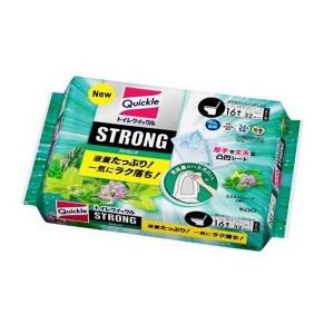 [花王]トイレクイックル ストロング エクストラハーブの香り つめかえ用 16枚(トイレ用 おそうじシート 掃除用品 トイレ掃除)