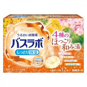 [白元アース]HERSバスラボ 4種のほっこり和み湯12錠入り (薬用 炭酸 入浴剤 スキンケア 保湿)