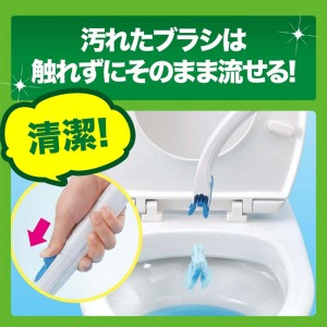 [ジョンソン]スクラビングバブル 流せるトイレブラシ 除菌消臭プラス ホワイトブロッサム 濃縮洗剤付きブラシ 本体+替4個(消臭 トイレ掃除)