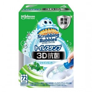 [ジョンソン]スクラビングバブル トイレスタンプ 3D抗菌 シャインミント 本体 38g(トイレ用 抗菌 防汚 黒ズミ ニオイ対策)