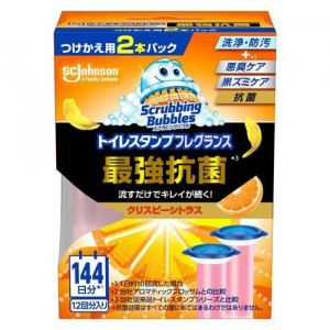 [ジョンソン]スクラビングバブル トイレスタンプ フレグランス シトラス 最強抗菌 付け替え用 38g(2本入り)(トイレ掃除 悪臭 黒ズミ 洗浄 防汚)