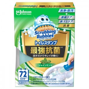 [ジョンソン]スクラビングバブル トイレスタンプ 最強抗菌 シャインミント 本体 38g(トイレ掃除 洗浄 防汚 悪臭 黒ズミケア 抗菌)