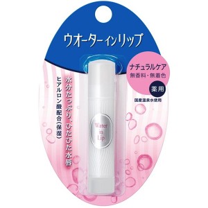 【ゆうパケット配送対象】[ファイントゥデイ]ウォーターインリップ 薬用 ナチュラルケアNF ヒアルロン酸配合 3.5g[医薬部外品](無着色 ヒアルロン酸配合)(ポスト投函 追跡ありメール便)