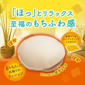 [白元アース]レンジでゆたぽん もちっとホットクッション 専用クッションカバー付き 1個 (湯たんぽ 保温 レンジ)