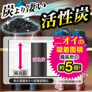 [白元アース]ノンスメルドライ 下駄箱用 除湿 脱臭 1個 (除湿剤 脱臭 活性炭 ニオイ予防)