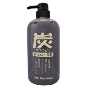 [ジュンコスメティック]炭コンディショナーポンプ 600ml(コンディショナー お風呂 バス用品 ヘアケア 炭)