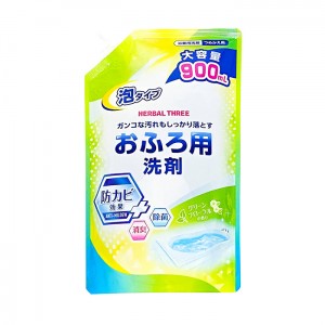 ミツエイ おふろ用洗剤 泡タイプ ハーバルスリー 詰替用 グリーンフローラルの香り 900ml