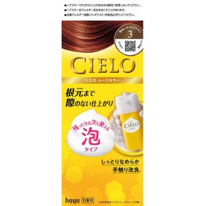 [ホーユー]シエロ CIELO シエロ ムースカラー 白髪用 全体染め 3 明るいライトブラウン[医薬部外品](泡タイプ 毛染め 白髪染め 自宅 ヘアケア)