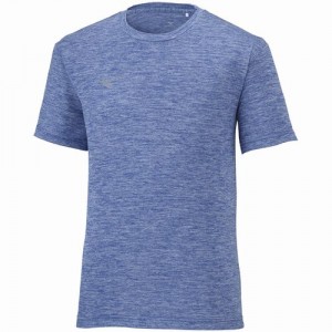 MIZUNO ミズノ ナビドライ Ｔシャツ(半袖・杢調・メンズ) [32MA2190] (DRY 吸汗速乾 UVカット インナー スポーツ ランニング)