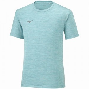 MIZUNO ミズノ ナビドライ Ｔシャツ(半袖・杢調・メンズ) [32MA2190] (DRY 吸汗速乾 UVカット インナー スポーツ ランニング)