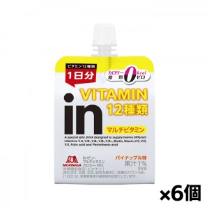 森永製菓 inゼリー マルチビタミン カロリー・糖類ゼロ パイナップル味 180g x6個[36JMM20100]