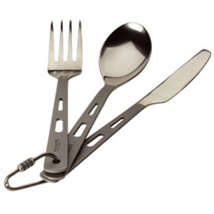 NORDISK カラトリー3点セット Titan Cutlery 3pc Set(チタン製カトラリー3点セット)フォーク・スプーン・ナイフセット[119021](ノルディスク COOKWEARE fork spoon knife)