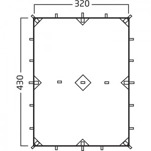 【国内正規品】NORDISK ノルディスク Voss 14 PU Tarp(ヴォス ボス 14m2 タープ ダークオリーブ)[127020]