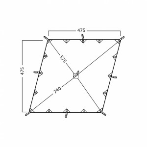 [国内正規品]ノルディスク NORDISK Kari 20 Diamond Basic Cotton Tarp[242044](タープ キャンプ グランピング)