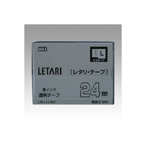 ビーポップ ミニ(PM－36N、24、2400)・レタリ(LM－1000、LM－2000)共通消耗品 [LM-L524BC] 1巻8M ラミネートタイプL8M/5M(蛍光色) 本体色：透明ラベル 黒文字