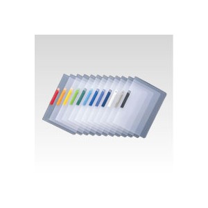 クリップインファイル [SSS-105-15] 1冊 A4判タテ型 本体色：ネイビーブルー