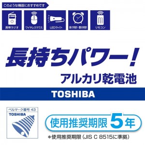 [東芝]アルカリ電池 単3形 10本パック[LR6L 10MP]