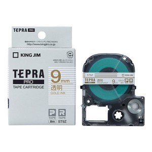 キングジム テプラPRO テープ 透明ラベル 金文字 9mm ST9Z
